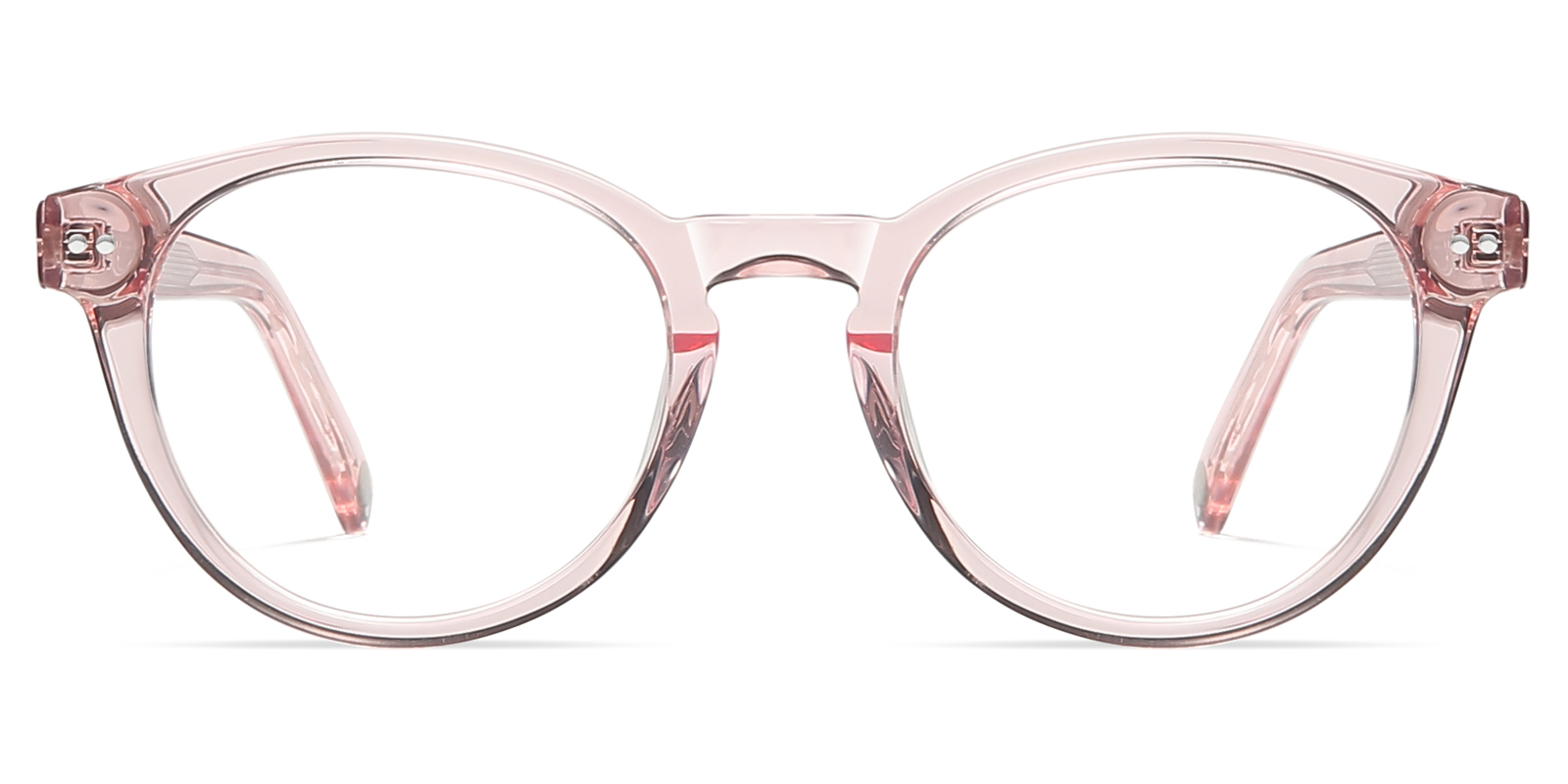 Humoni Reading Glasses for Men and Women Round Pink Eyeglasses Readers