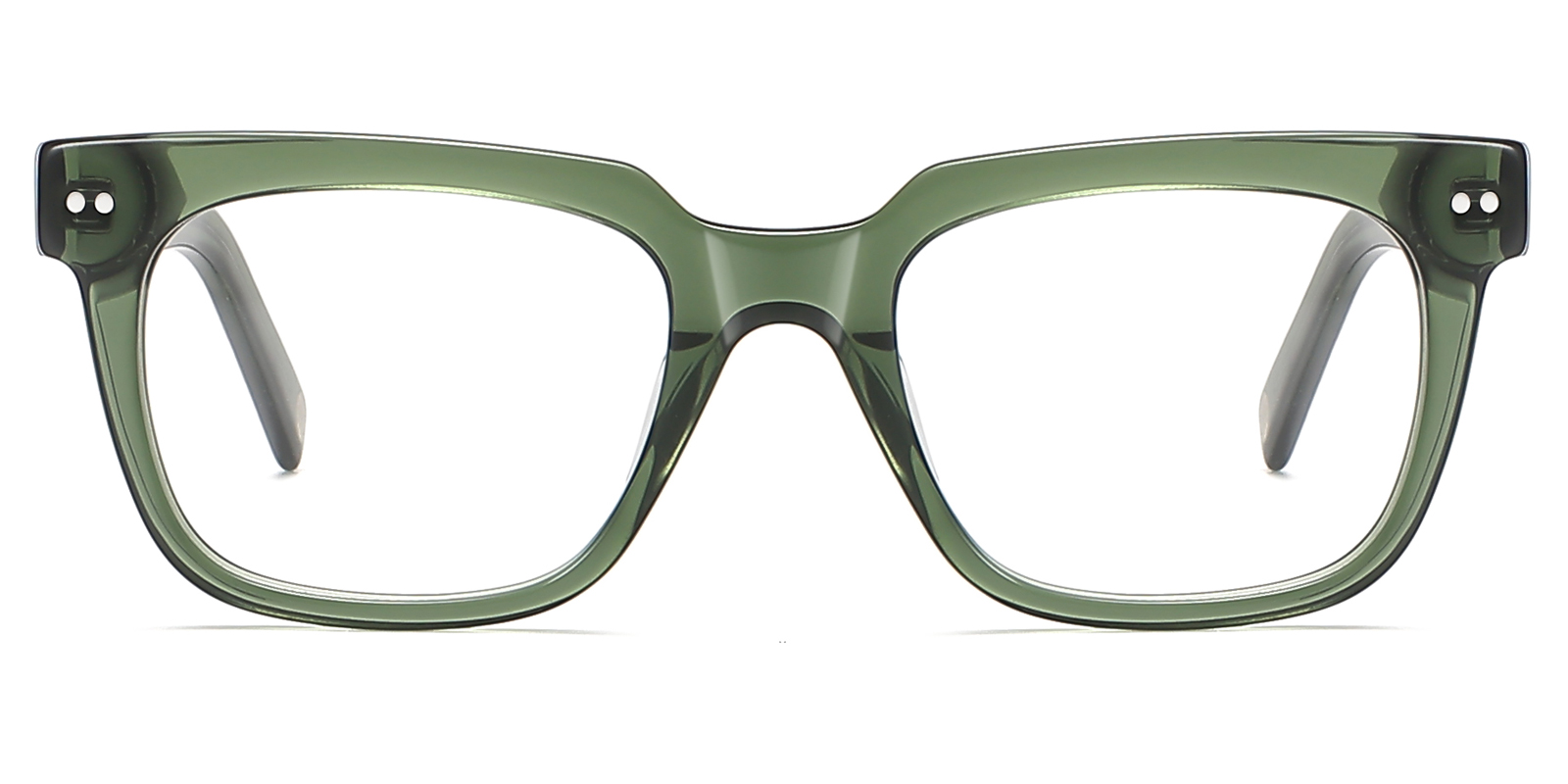 Hugu Reading Glasses for Men and Women Square Dark Green Eyeglasses Readers