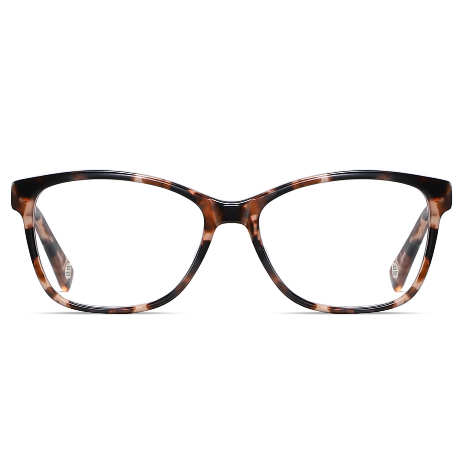 Emoria Reading Glasses for Women Square Peach Eyeglasses Readers