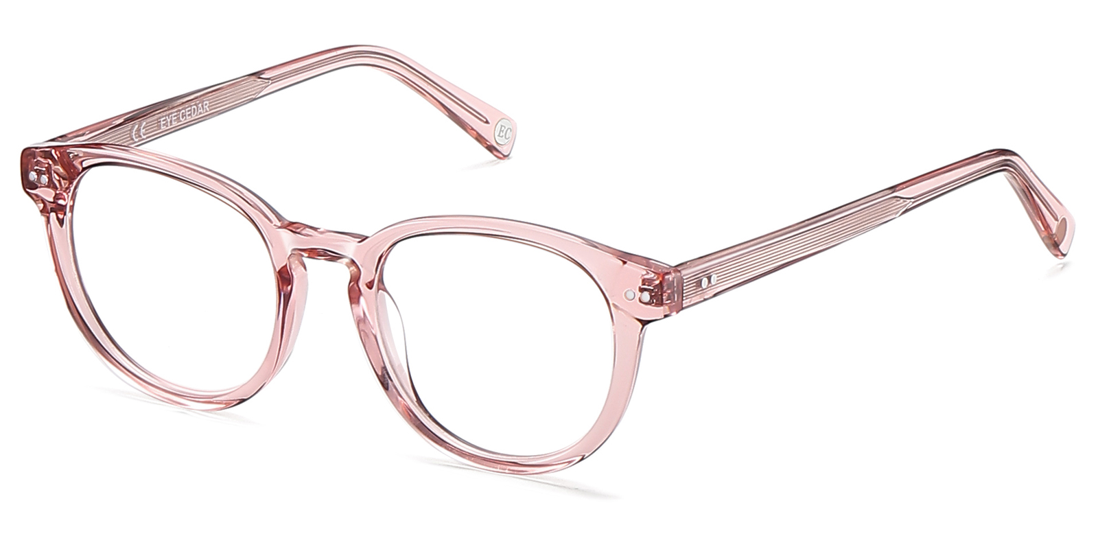 Yanaa Blue Light Blocking Glasses Women Pink Round Style with 1.57 Mid-Index Resin Lenses Computer Glasses