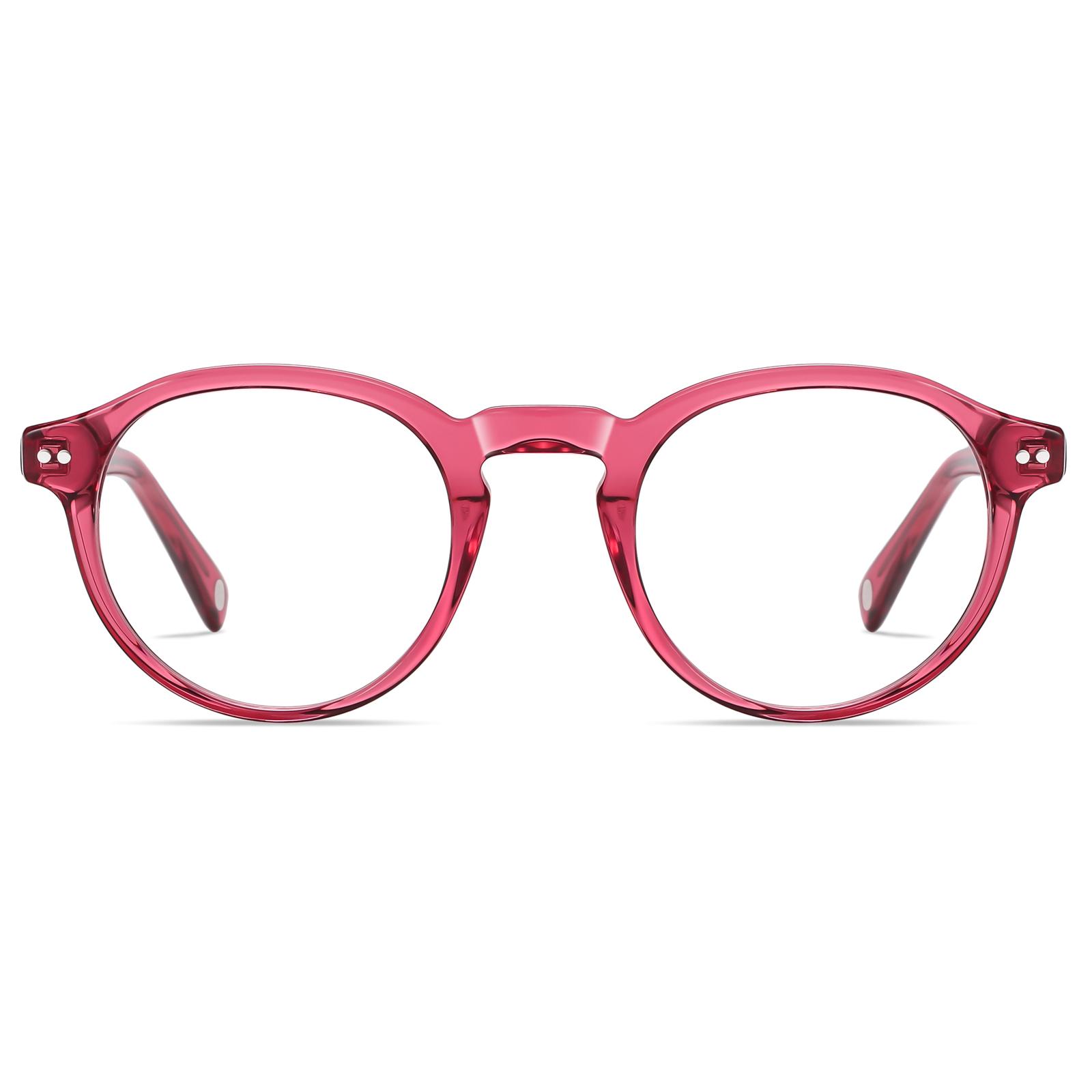 Bemia Reading Glasses for Women Round Red Eyeglasses Readers