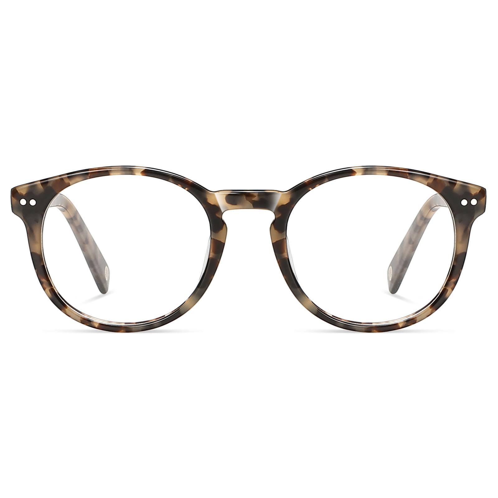 Quada Reading Glasses for Men and Women Round Tortoise Eyeglasses Readers