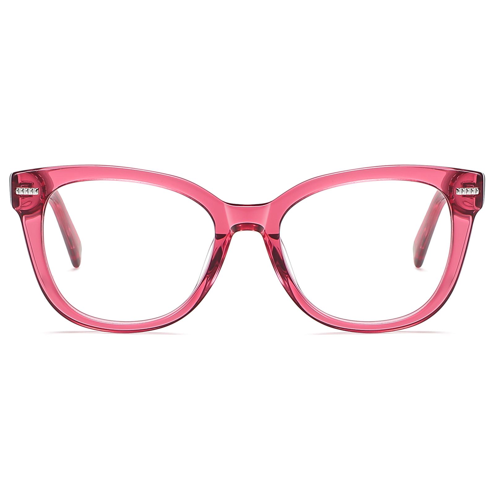 Elmi Reading Glasses for Women Round Red Eyeglasses Readers