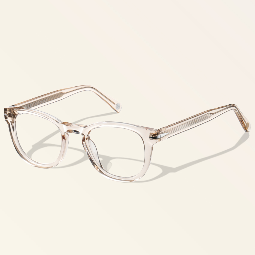 Eida Reading Glasses for Men and Women Round Champagne Eyeglasses Readers