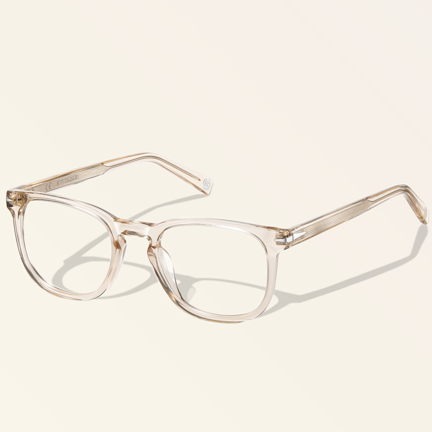 Luka Reading Glasses for Men Square Champagne Eyeglasses Readers