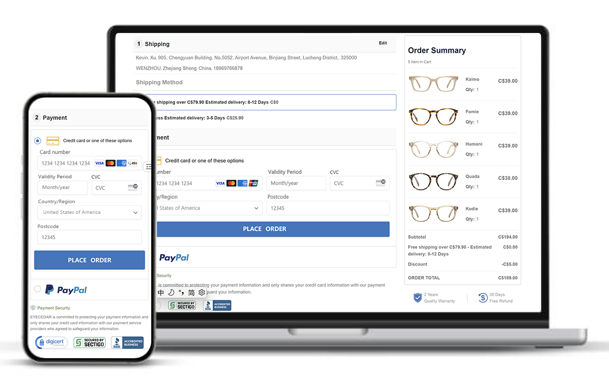 We support payment methods